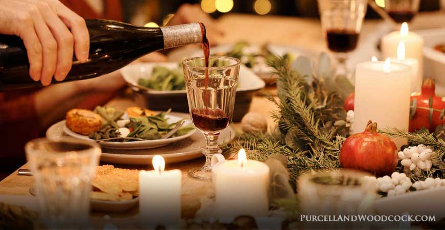 Candles Decorating Festive Dinner Table